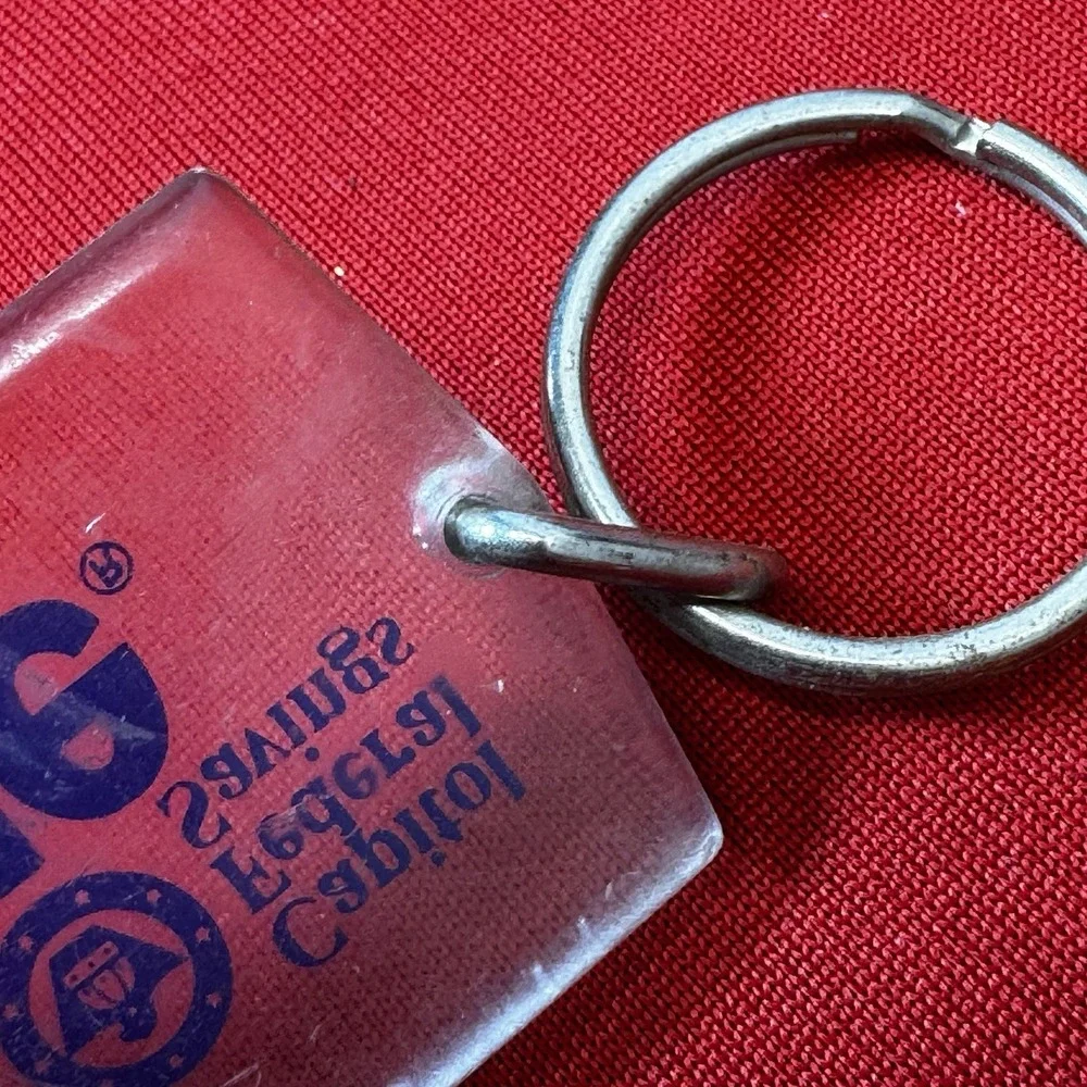Capitol Federal Savings Bank True Blue Plastic Clear Keychain‎ Key Ring